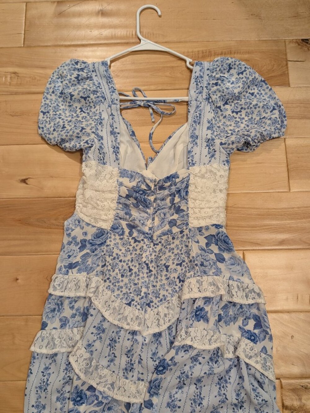 Altar'd State dress. Blue and white floral